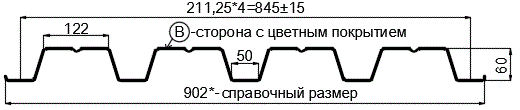 Фото: Профнастил Н60 х 845 - B (PURMAN-20-5005-0.5) в Коломне