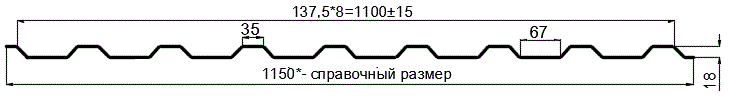 Фото: Профнастил оцинкованный МП20 х 1100 (ОЦ-01-БЦ-0.65) в Коломне