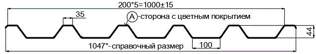 Фото: Профнастил С44 х 1000 - A (ПЭ-01-1014-0.45) в Коломне