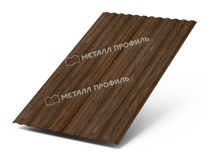 Фото: Профнастил МП10 х 1100 - B (ECOSTEEL_MA_Д-01-МореныйДуб-0.5) в Коломне