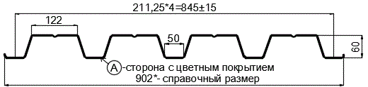 Фото: Профнастил Н60 х 845 - A (VikingMP E-20-7016-0.5) в Коломне