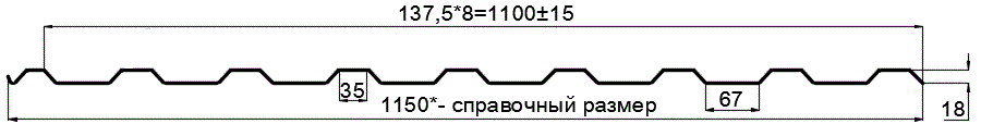 Фото: Профнастил оцинкованный МП20 х 1100 - R (ОЦ-01-БЦ-0.45) в Коломне