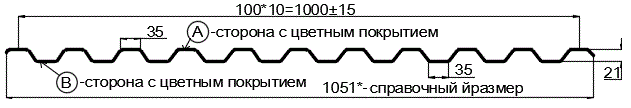 Фото: Профнастил С21 х 1000 - A (ECOSTEEL_MA_Д-12-Античный Дуб-0.45) в Коломне