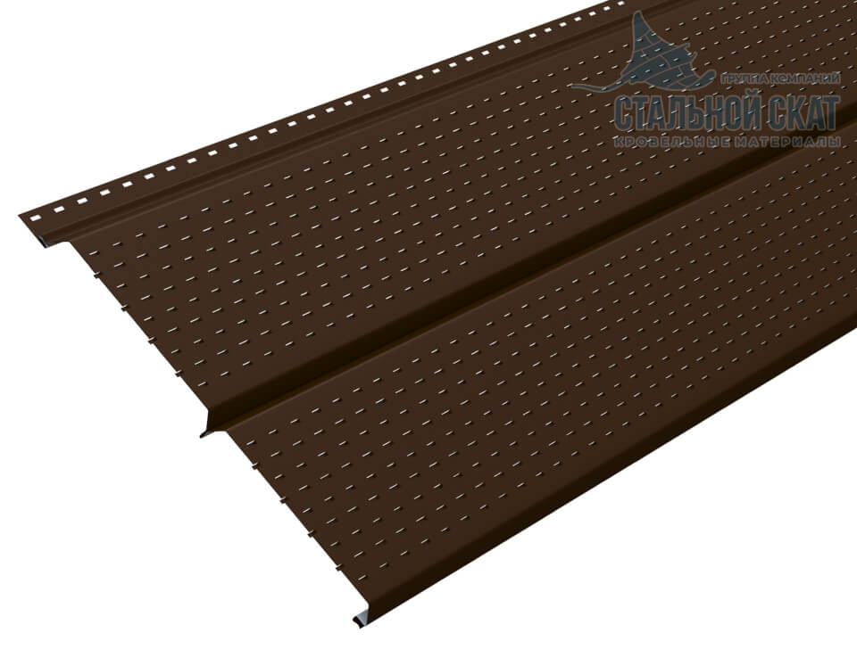 Софит перфор. Lбрус-XL-14х335 (VALORI-20-Brown-0.5) в Коломне