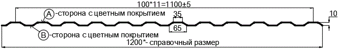 Фото: Профнастил МП10 х 1100 - A (ECOSTEEL_MA_Д-12-Античный Дуб-0.45) в Коломне