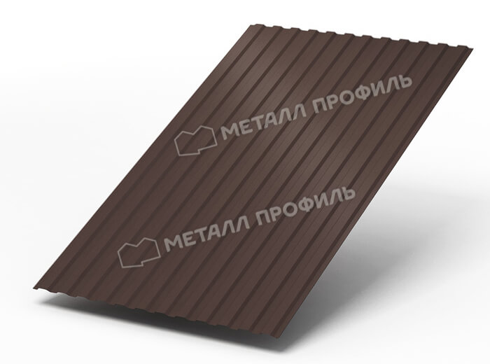 Профнастил МП10 х 1100 - A (ПЭ-01-8017Color-0.4±0.08мм) в Коломне