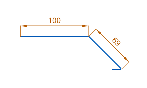 Планка карнизная 100х69х2000 (VALORI-20-DarkBrown-0.5)